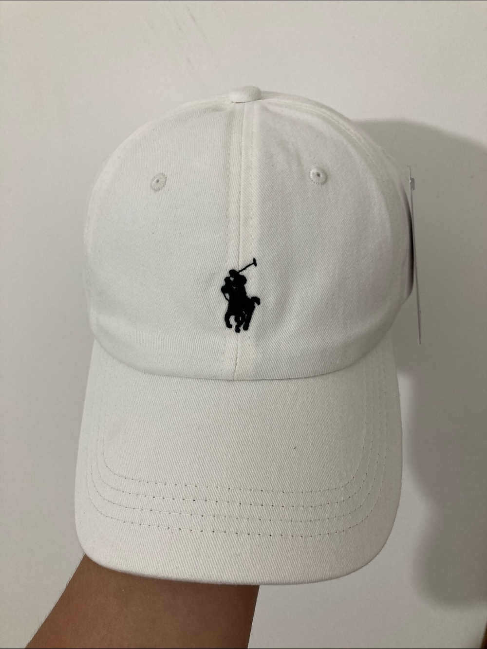 Polo by Ralph Lauren White Cotton Polo Pony Embroidered Cap
